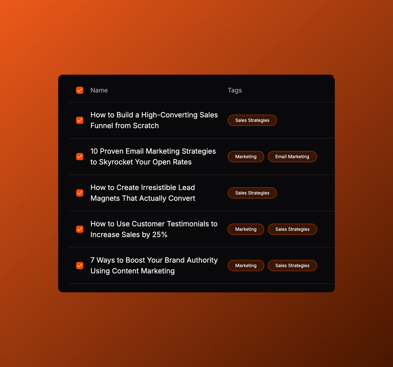 Bulk Blog Tag Editor Preview