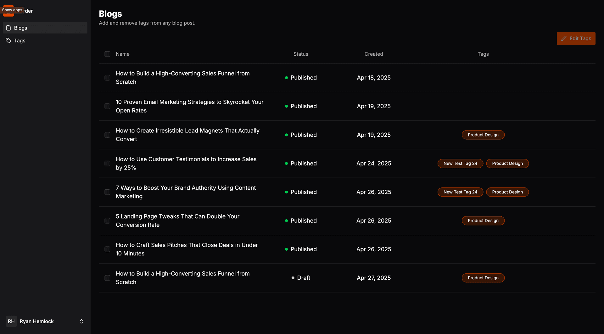 Step 3: Start editing your blogs